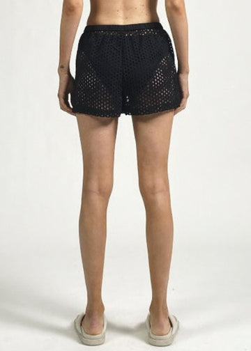 Nancy Short Baby Eyelet Noir