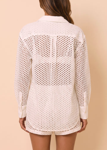 Bronte Button Down Shirt Baby Eyelet Brule