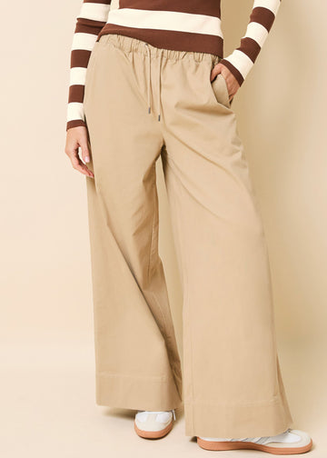 Flynn Pant Camel - Solid & Striped