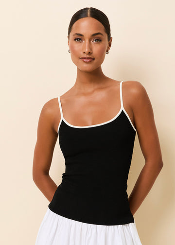 Selena Tank Noir / Brule