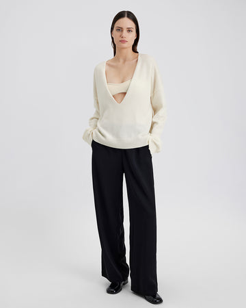 Lowell Cashmere Sweater Ecru