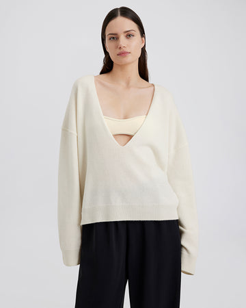 Lowell Cashmere Sweater Ecru