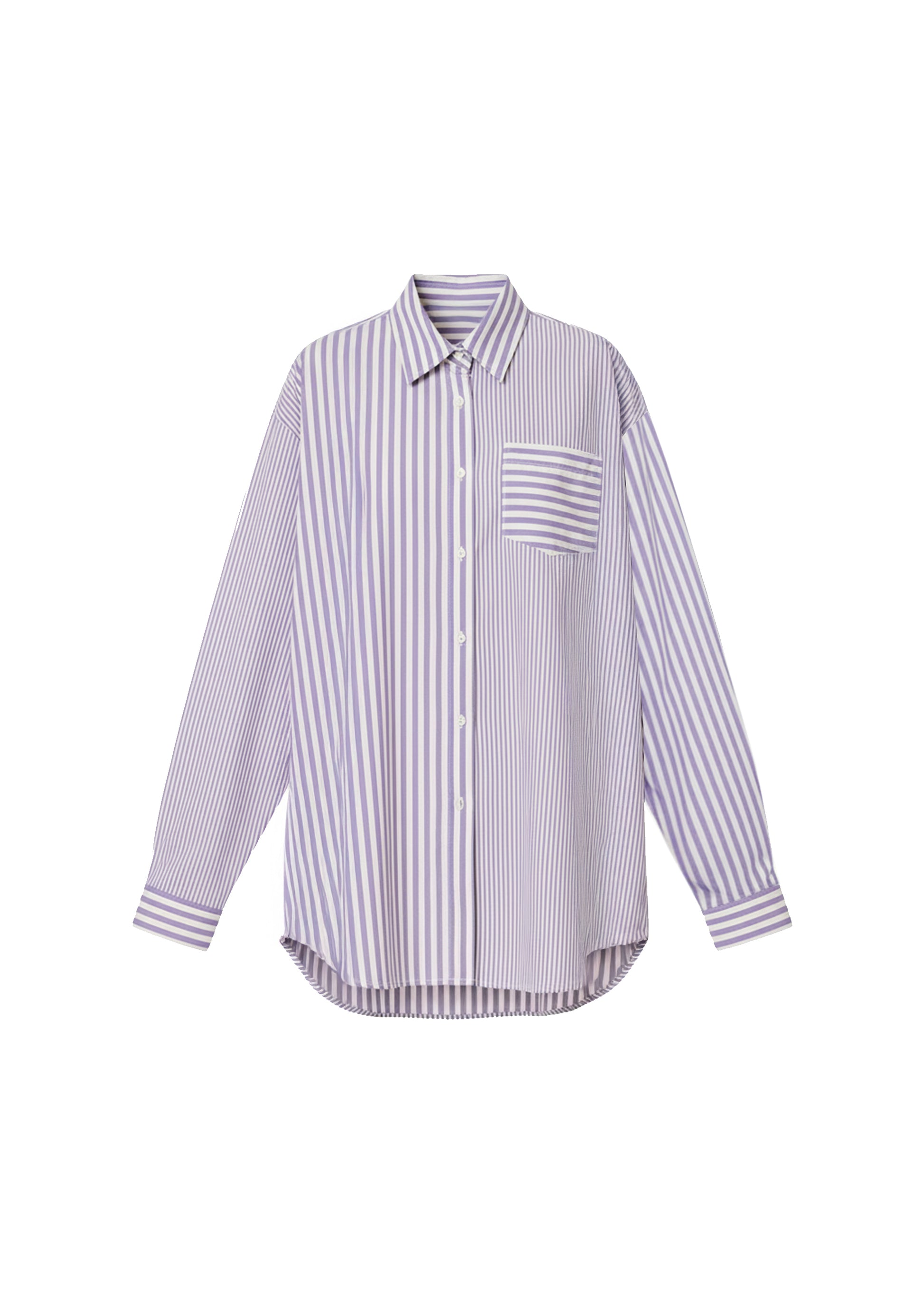 Avril Button Down Ultra Violet Stripe - Solid & Striped