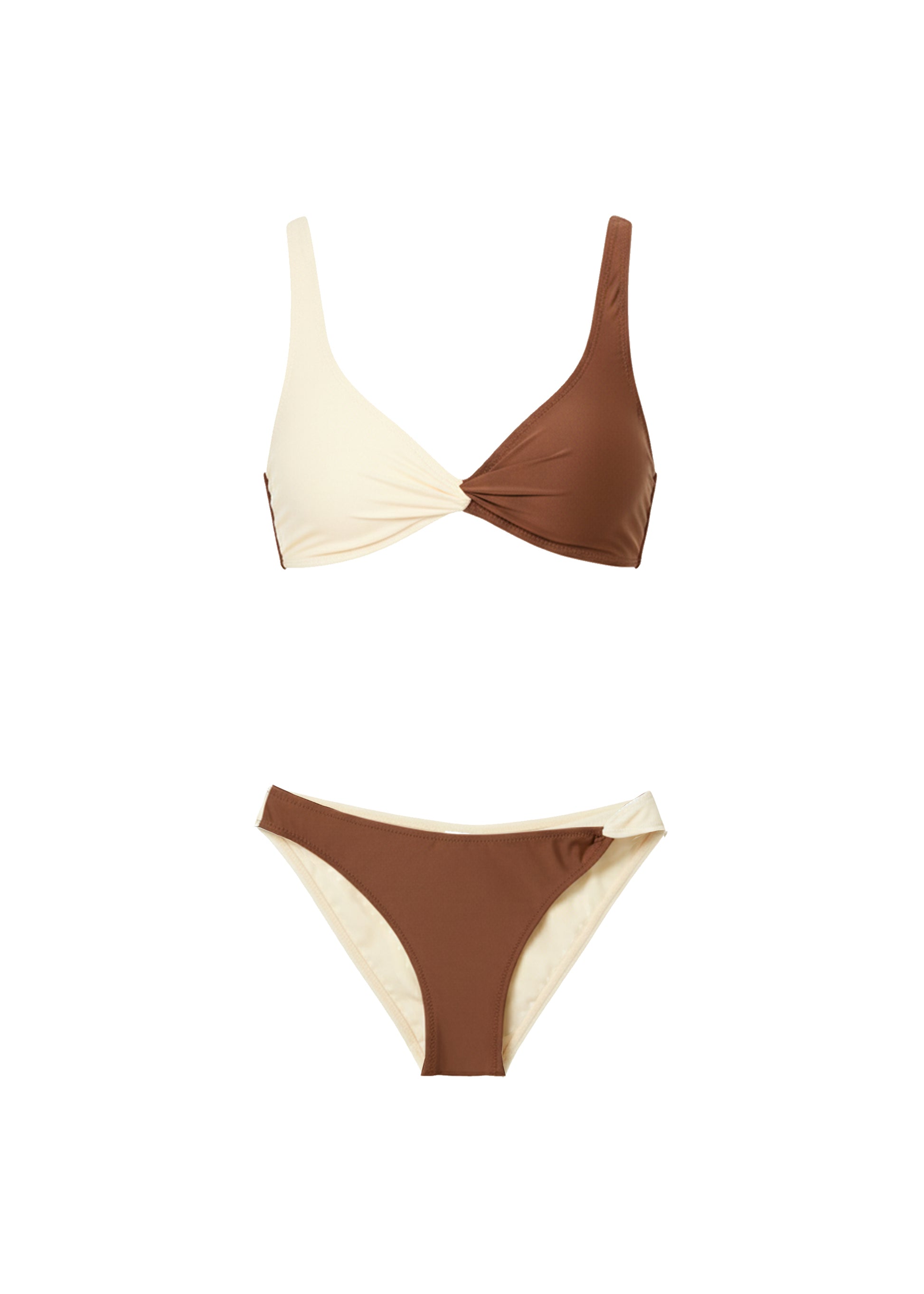Perrie Bikini Bottom Brule / Coconut - Solid & Striped