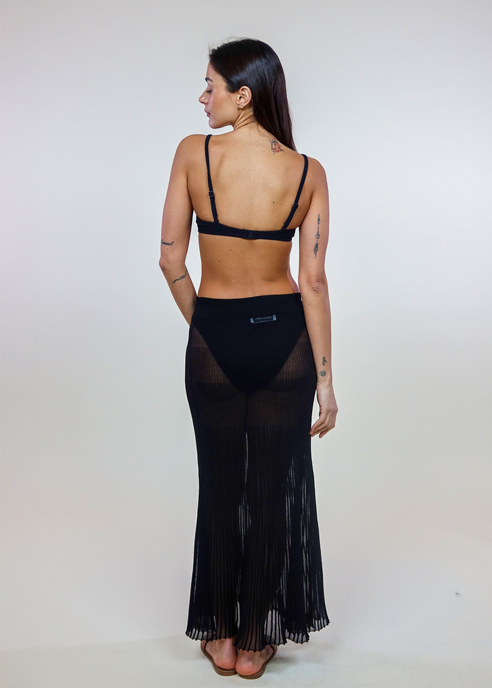 Theresa Skirt Noir - Solid & Striped