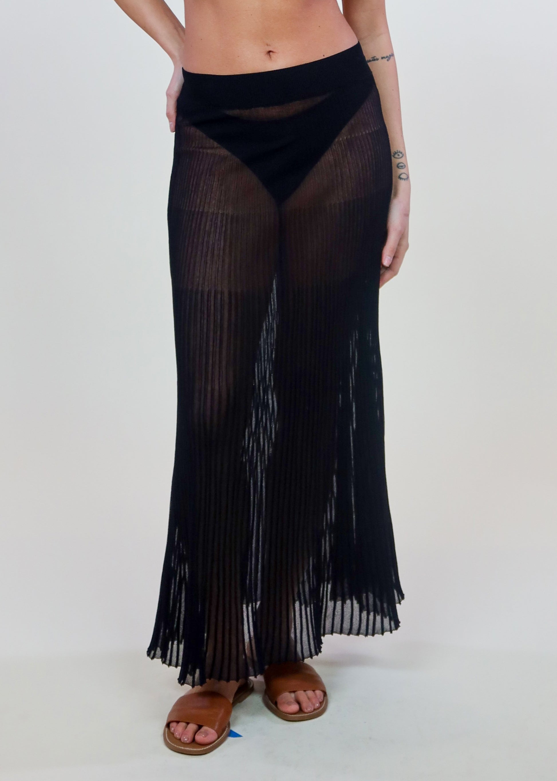 Theresa Skirt Noir - Solid & Striped