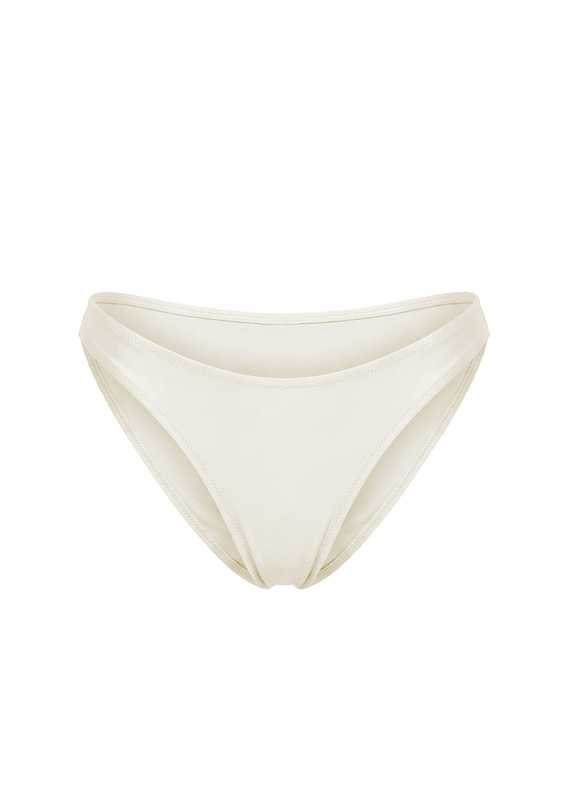 White bikini bottom on a white background