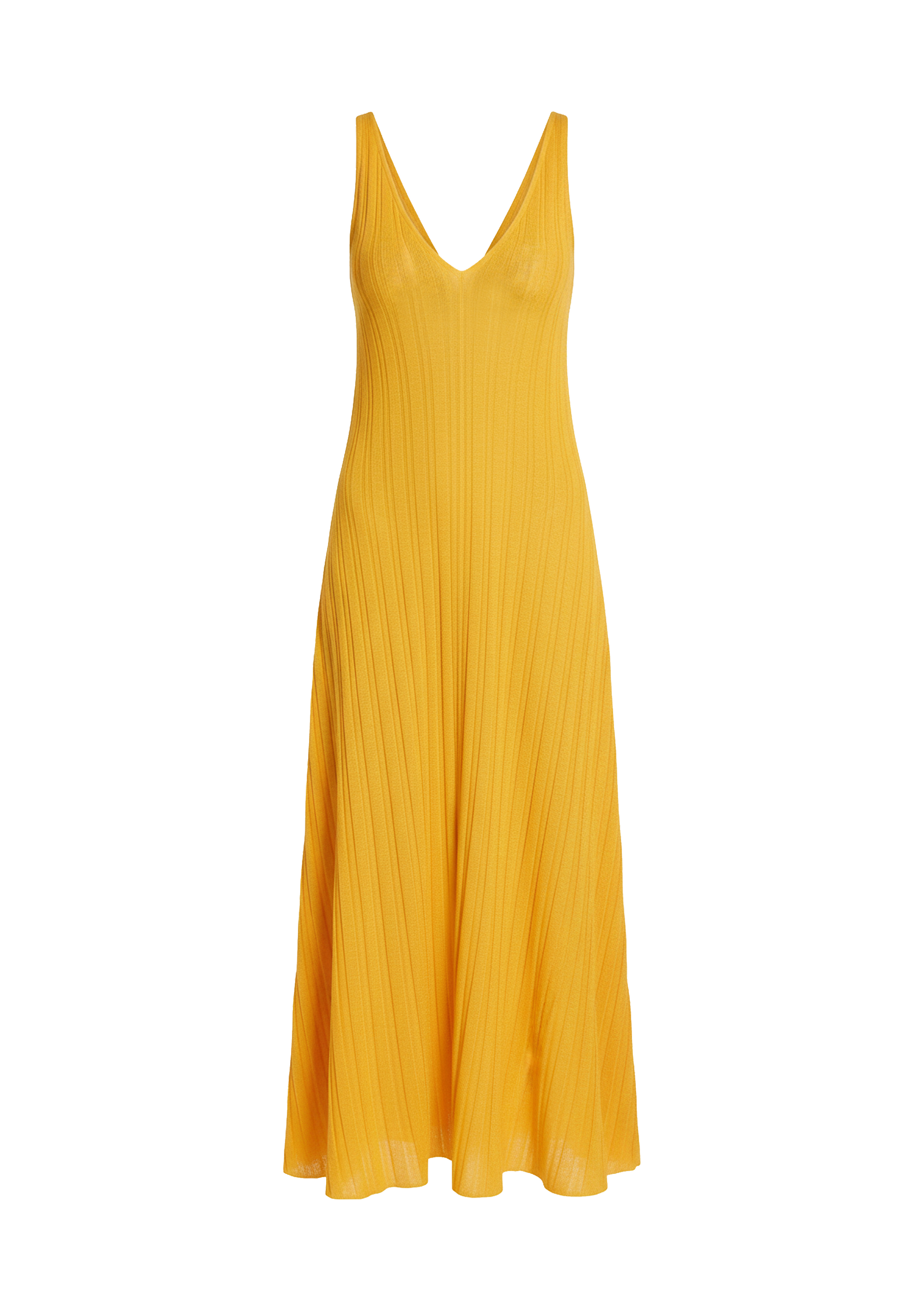 Yellow dress on a white background