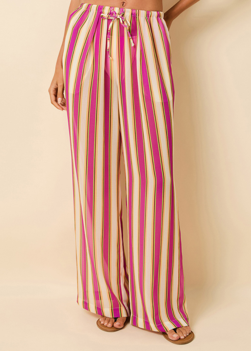 Ashling Pant Crinkle Sheer South Beach Stripe