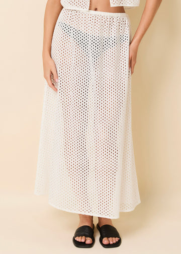 Sydney Skirt Baby Eyelet Optic White