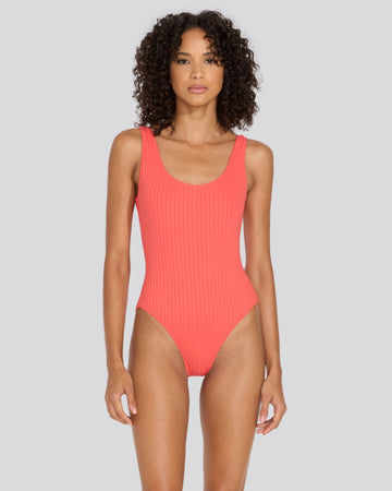 The Anne-Marie Ribbed One Piece - Solid & Striped