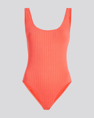The Anne-Marie Ribbed One Piece - Solid & Striped