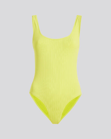 Anne-Marie Ribbed One Piece Chartreuse