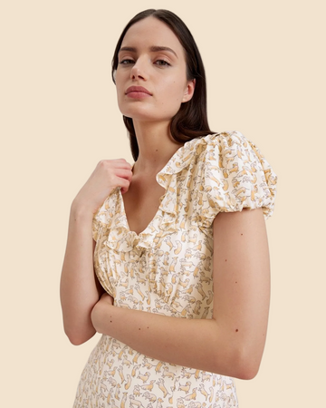 Calais Dress Hersh Print