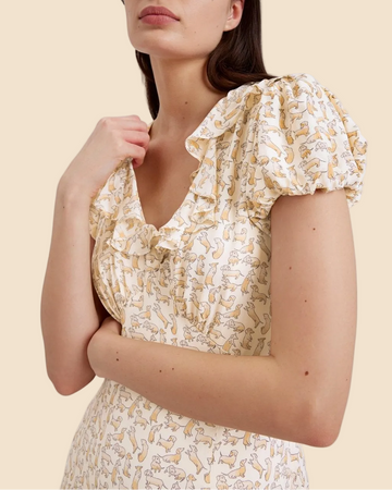 Calais Dress Hersh Print
