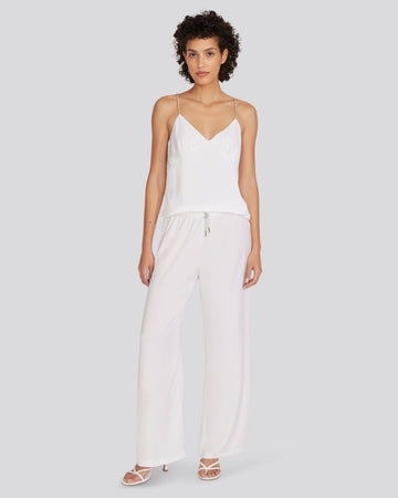 Dani Rhinestone Pant Optic White