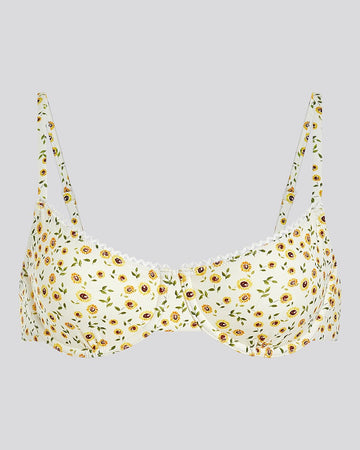 Daphne Bikini Top Sunflower Print