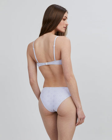 The Daphne Eyelet Bikini Bottom - Solid & Striped