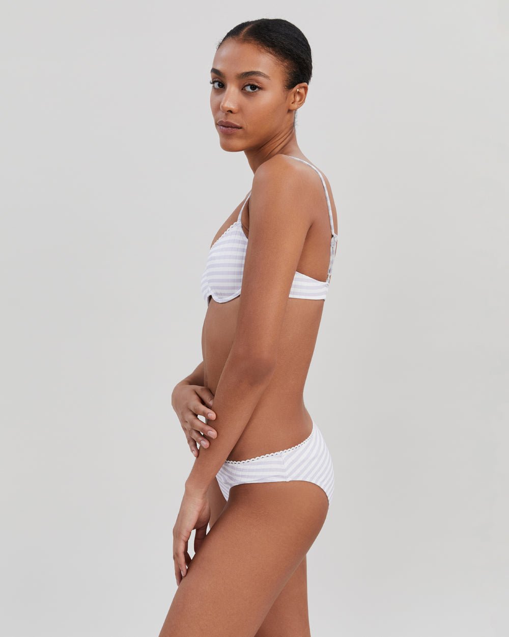 The Daphne Ribbed Bikini Bottom - Solid & Striped