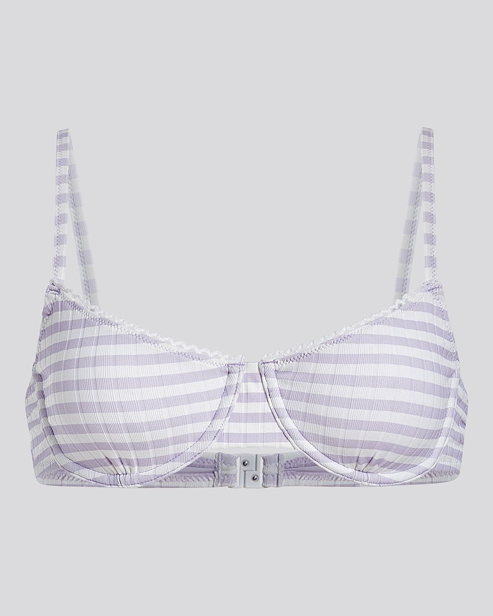 The Daphne Ribbed Bikini Top - Solid & Striped