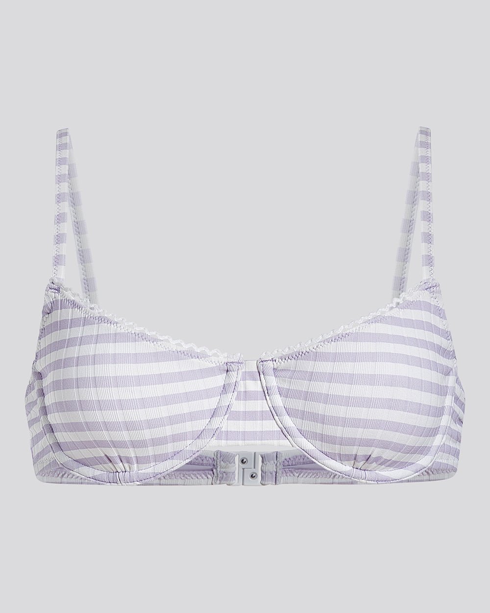 The Daphne Ribbed Bikini Top - Solid & Striped