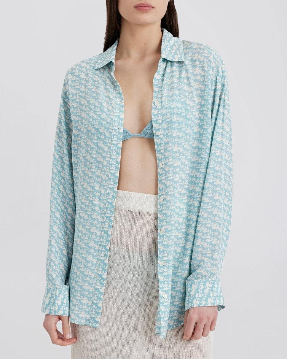 Delmore Button Down Shirt Horse Print