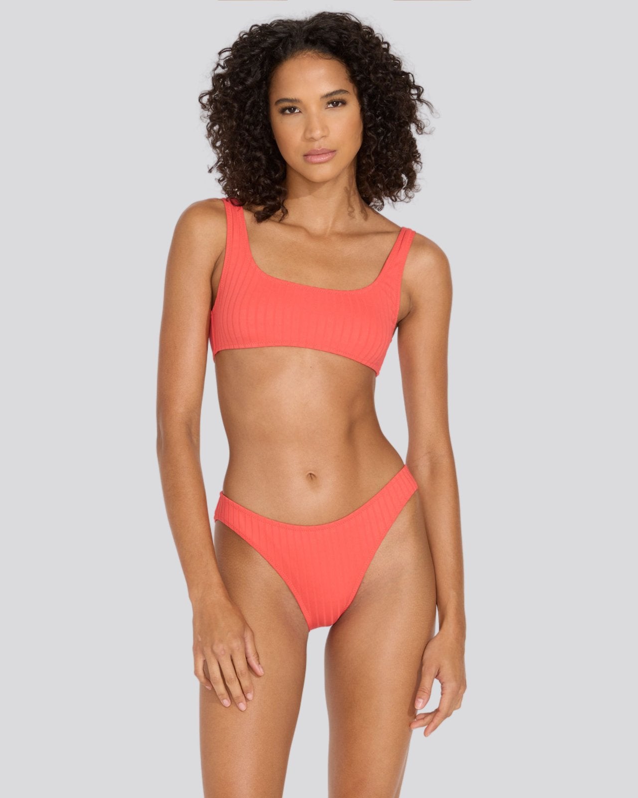 The Elle Ribbed Bikini Bottom - Solid & Striped