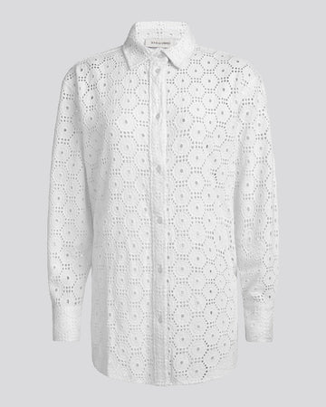 Oxford Tunic Honeycomb Eyelet Optic White