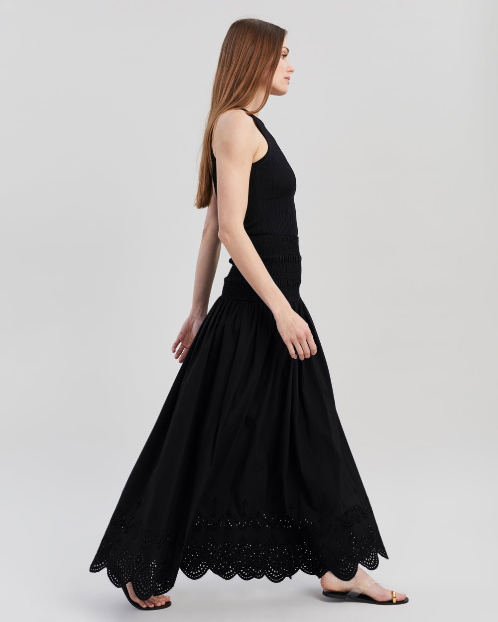 The Eyelet Zaria Skirt - Solid & Striped