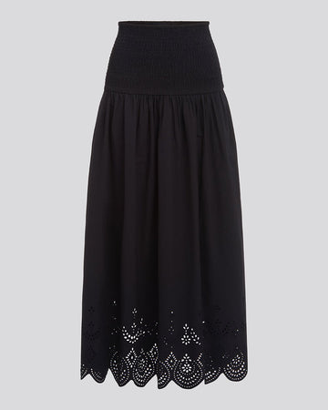 Eyelet Zaria Skirt Noir