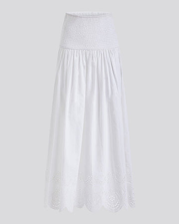 Eyelet Zaria Skirt Optic White