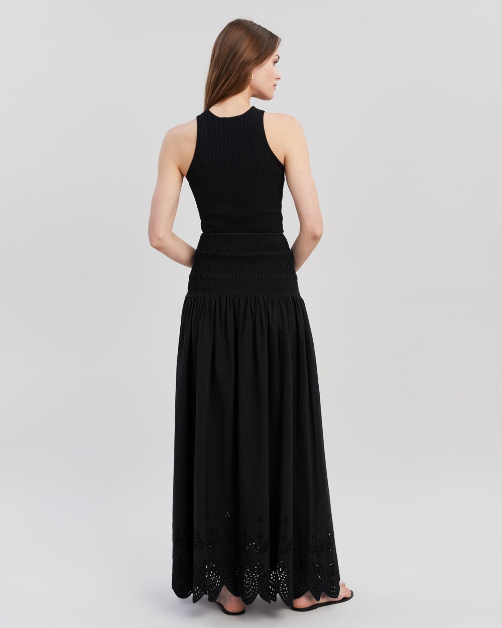 The Eyelet Zaria Skirt - Solid & Striped