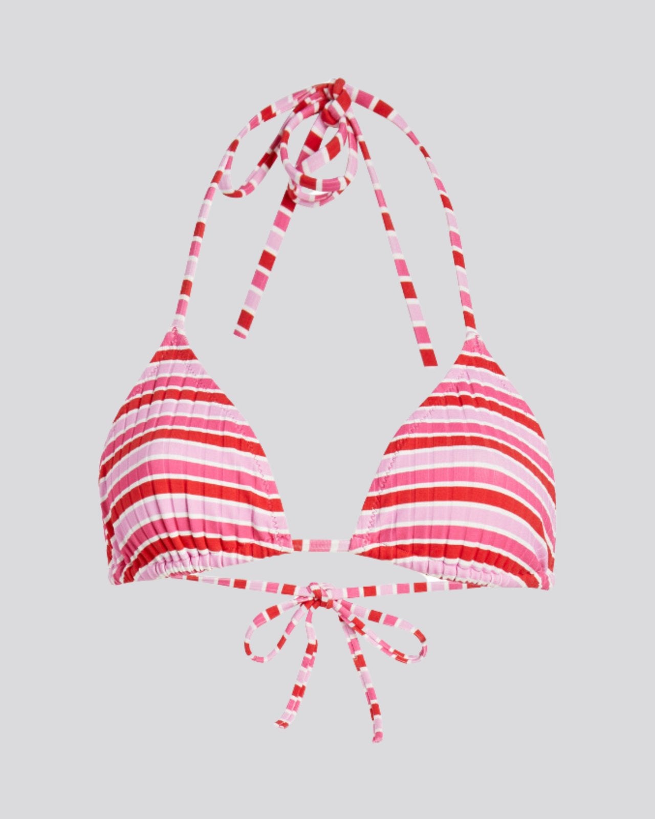 The Iris Ribbed Bikini Top - Solid & Striped