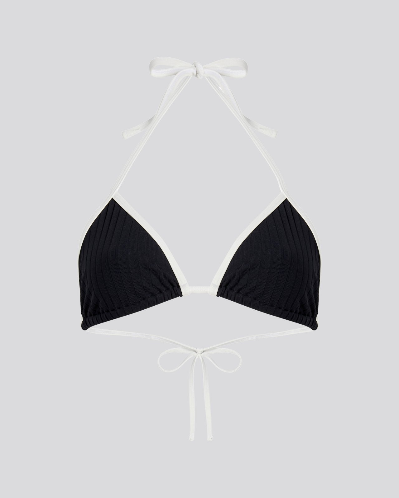 The Iris Ribbed Bikini Top - Solid & Striped