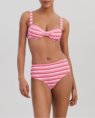 Lilo Ribbed Bikini Bottom Pink Multi Stripe