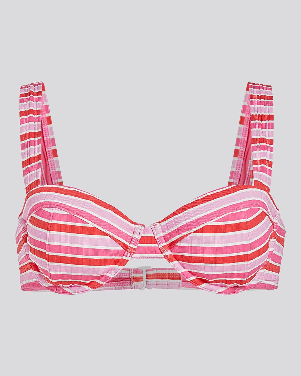 The Lilo Ribbed Bikini Top - Solid & Striped