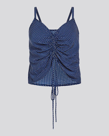Lucia Tank Midnight Blue Polka Dot