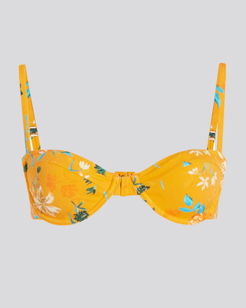 Maisie Bikini Top Tangerine Multi Floral