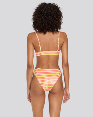 Rachel Ribbed Bikini Bottom Sorbet Stripe