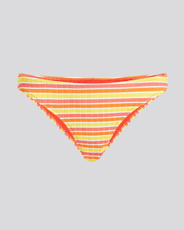 Rachel Ribbed Bikini Bottom Sorbet Stripe