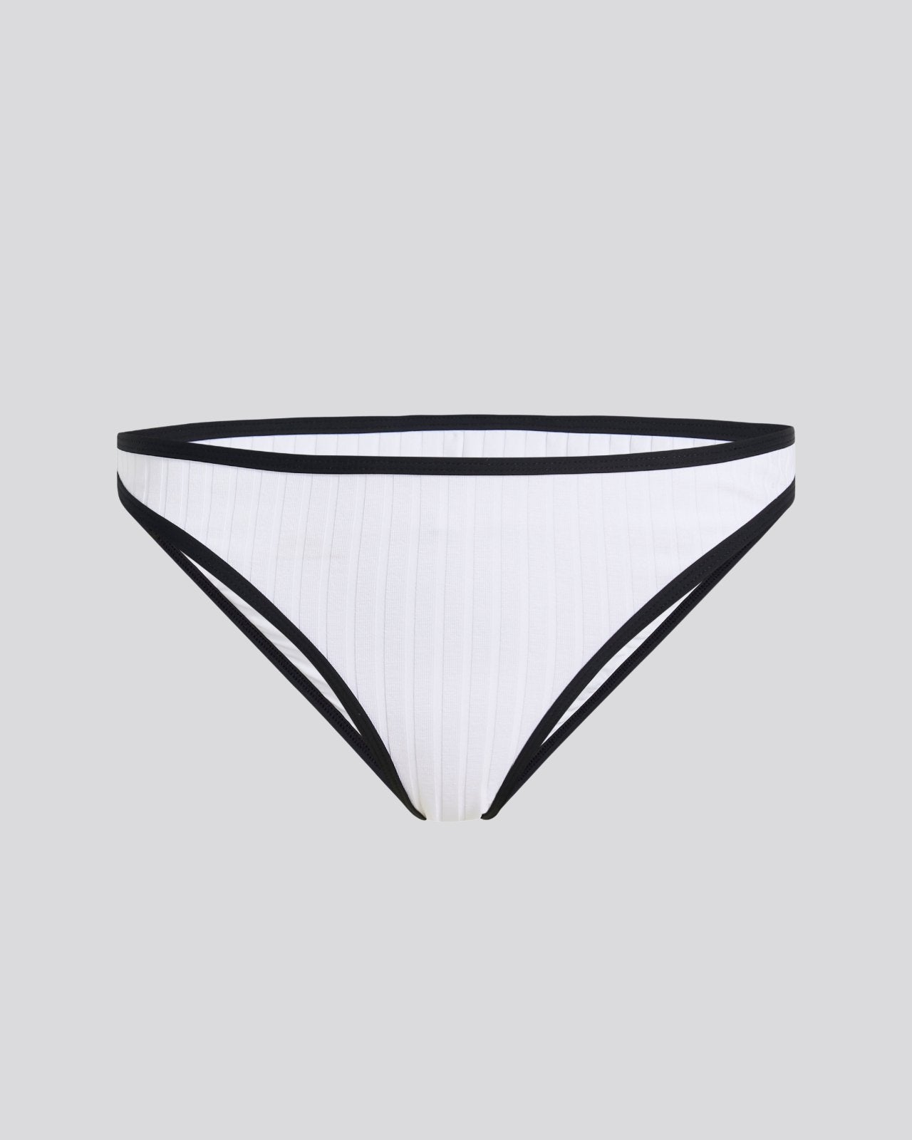 The Rachel Ribbed Bikini Bottom - Solid & Striped