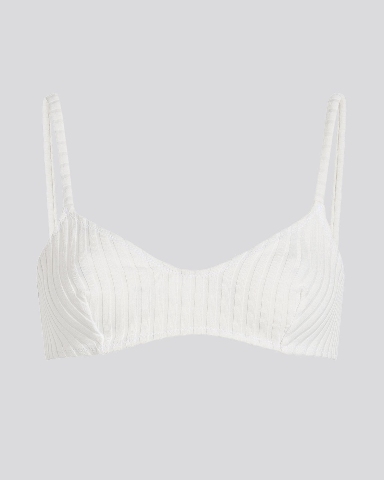 The Rachel Ribbed Bikini Top - Solid & Striped