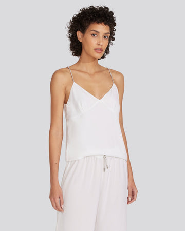 Rosetta Rhinestone Camisole Optic White