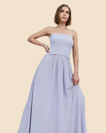 Strapless Soglio Dress Lilac Pastel