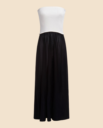 Strapless Soglio Dress Noir / Optic White