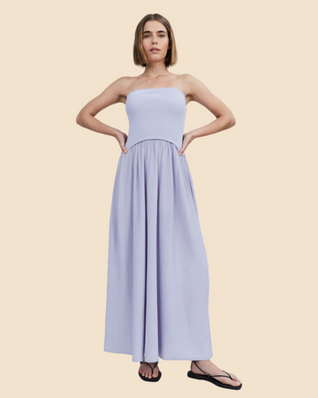 Strapless Soglio Dress Lilac Pastel