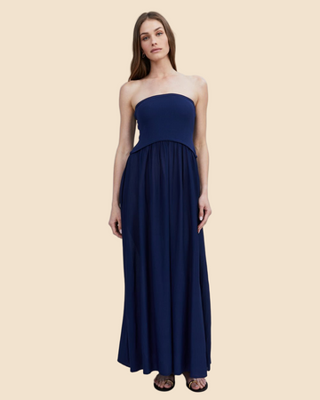 Strapless Soglio Dress French Navy