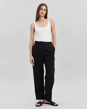 Taline Linen Pant Noir