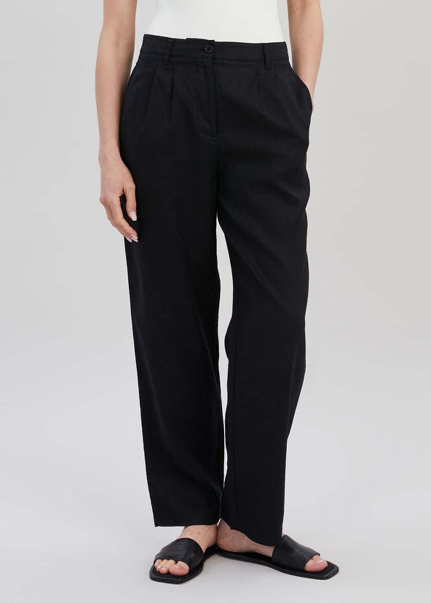 Taline Linen Pant Noir