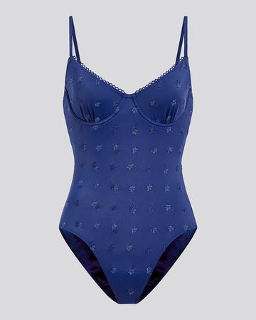 Taylor Embroidered One Piece French Navy